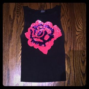 Sequin sleeveless top